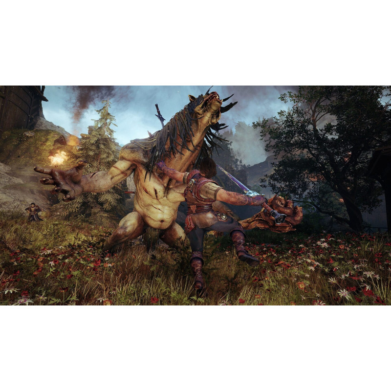 Captura de pantalla del gameplay de Blades of Fire - Edición Día Uno para Xbox mostrando acción intensa en combate.