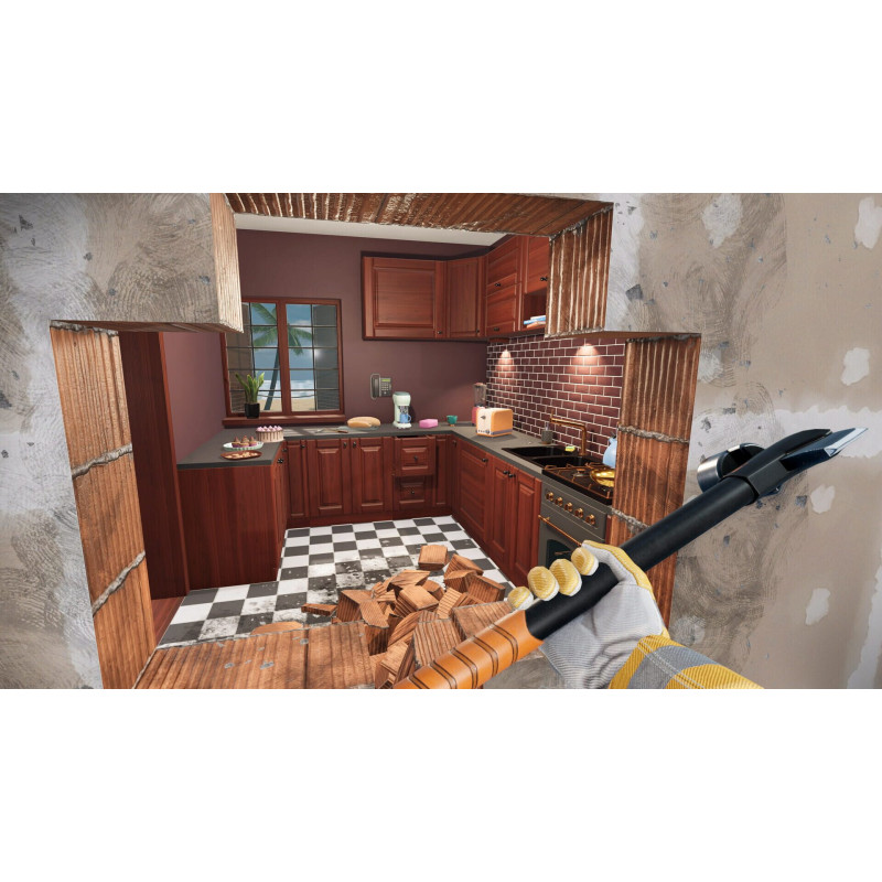 Captura de pantalla del gameplay de House Flipper 2 en PlayStation 5 mostrando una renovación de casa