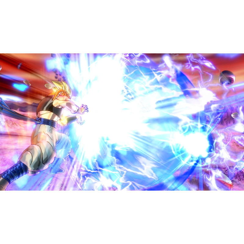 Captura de pantalla del gameplay de Dragon Ball Xenoverse 2 para PlayStation 5 mostrando acción intensa en combate.