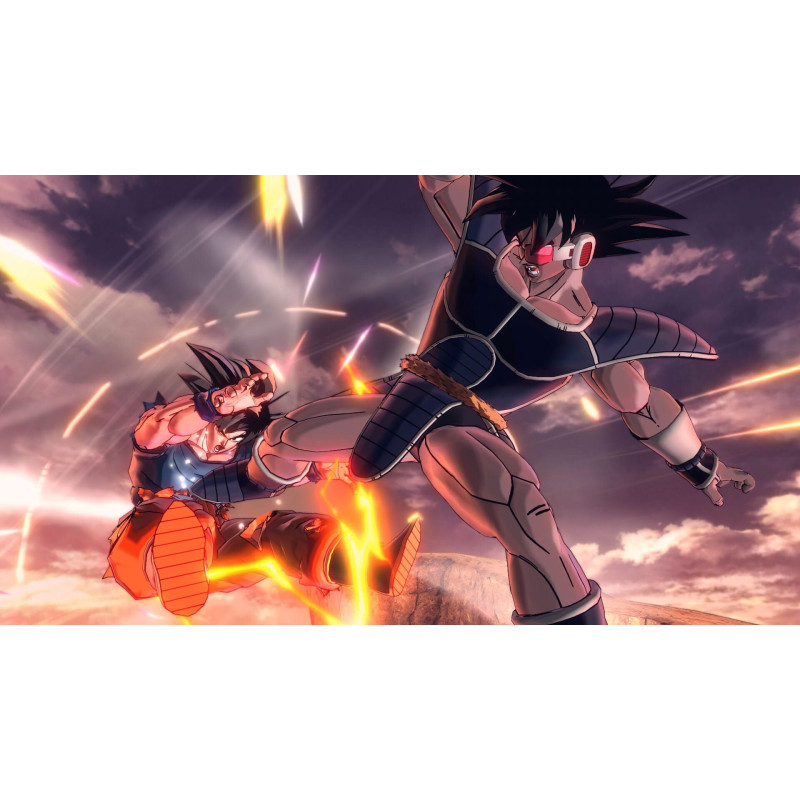 Captura de pantalla del gameplay de Dragon Ball Xenoverse 2 en PlayStation 5 mostrando una intensa batalla.