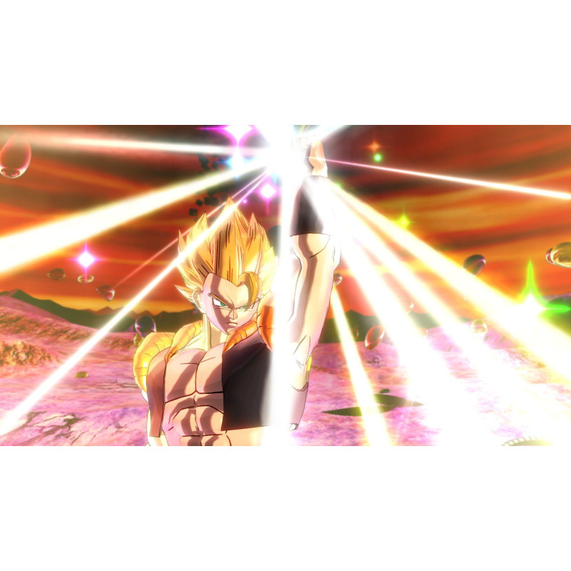 Captura de pantalla del gameplay de Dragon Ball Xenoverse 2 en PlayStation 5 mostrando acción intensa y personajes icónicos