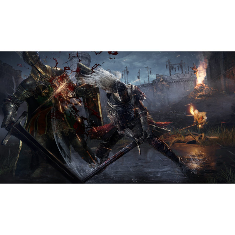 Captura de pantalla del gameplay de Elden Ring: Shadow of the Erdtree para PlayStation 5 mostrando acción intensa