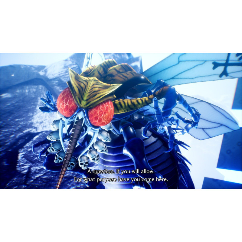 Captura de pantalla del gameplay de Shin Megami Tensei V para Nintendo Switch mostrando acción intensa y personajes.