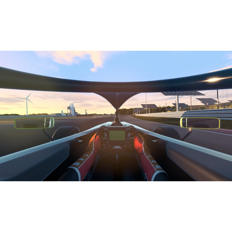 Captura de pantalla del gameplay de Hot Lap Racing para Nintendo Switch mostrando una emocionante carrera en circuito