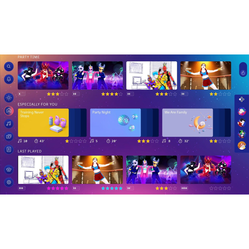Captura de pantalla del gameplay de Just Dance 2025 Edition para Nintendo Switch mostrando una coreografía divertida