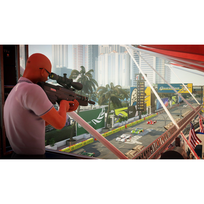 Captura de pantalla del gameplay de Hitman: World of Assassination en Nintendo Switch