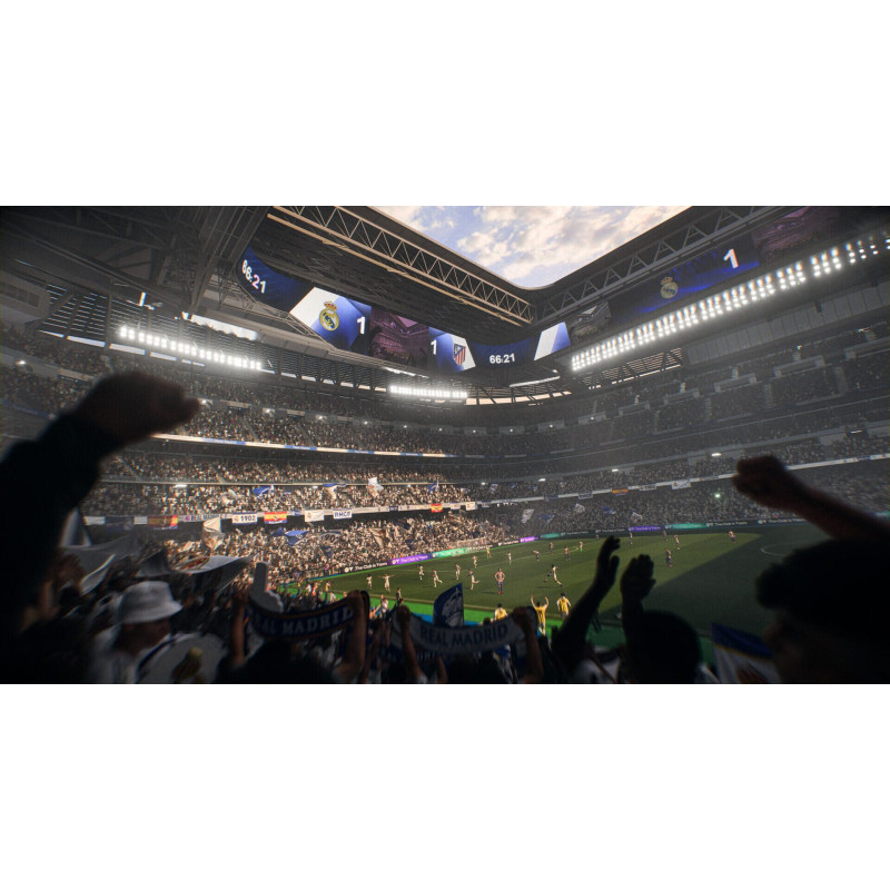 Captura de pantalla del gameplay de EA SPORTS FC 26 para Nintendo Switch mostrando acción en el campo.