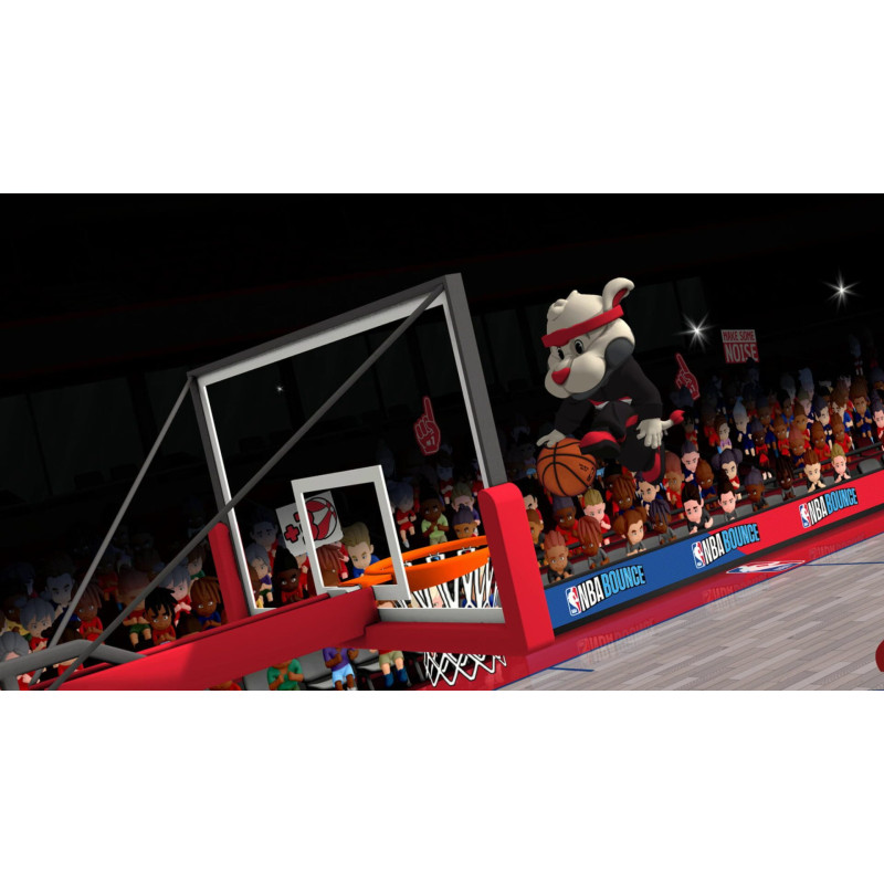 Captura de pantalla del gameplay de NBA Bounce para Nintendo Switch mostrando acción en la cancha