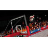 Captura de pantalla del gameplay de NBA Bounce para Nintendo Switch mostrando acción en la cancha