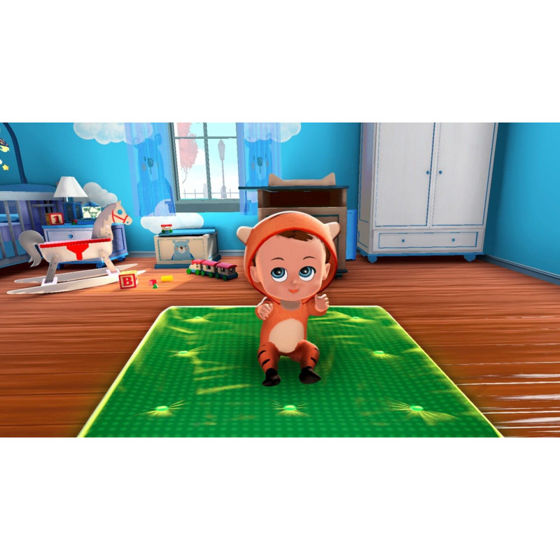 Captura de pantalla del gameplay de My Universe: My Baby para Nintendo Switch mostrando la interacción con el bebé.