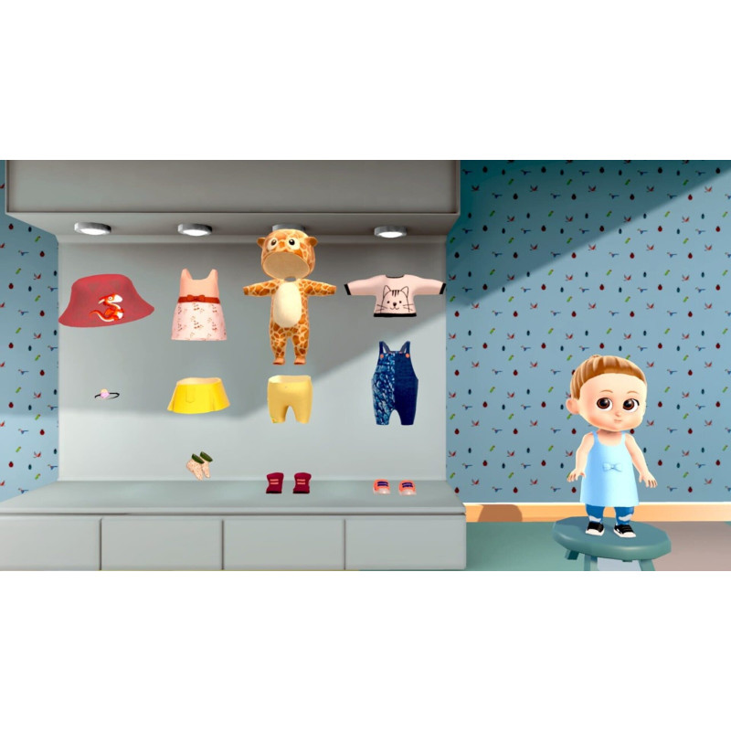 Captura de pantalla del gameplay de My Universe: My Baby para Nintendo Switch mostrando la interacción con el bebé