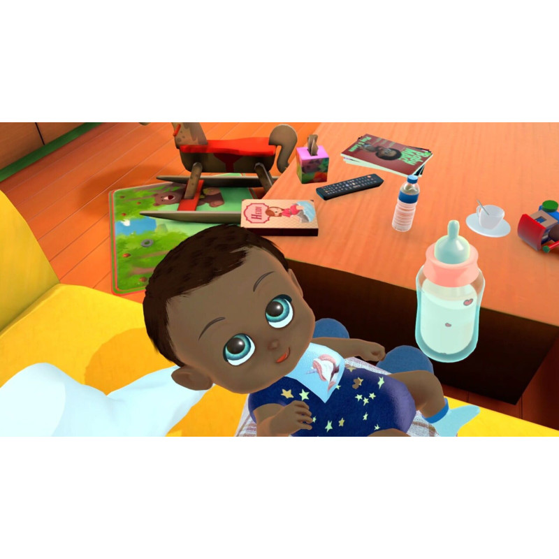 Captura de pantalla del gameplay de My Universe: My Baby para Nintendo Switch mostrando la interacción con el bebé