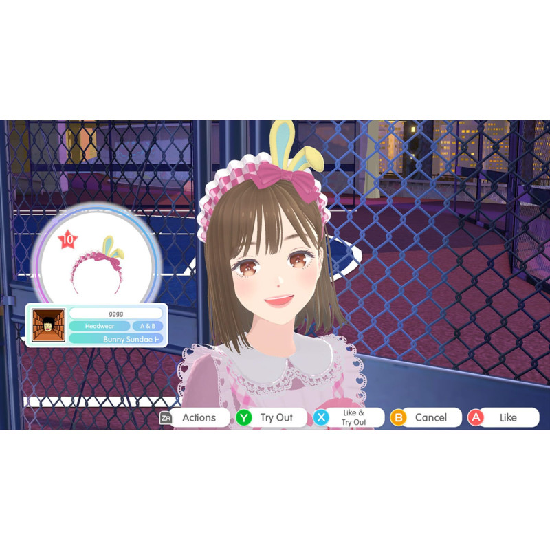 Captura de pantalla del gameplay de Fashion Dreamer para Nintendo Switch mostrando la personalización de personajes