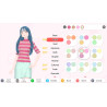 Captura de pantalla del gameplay de Fashion Dreamer para Nintendo Switch mostrando la personalización de personajes