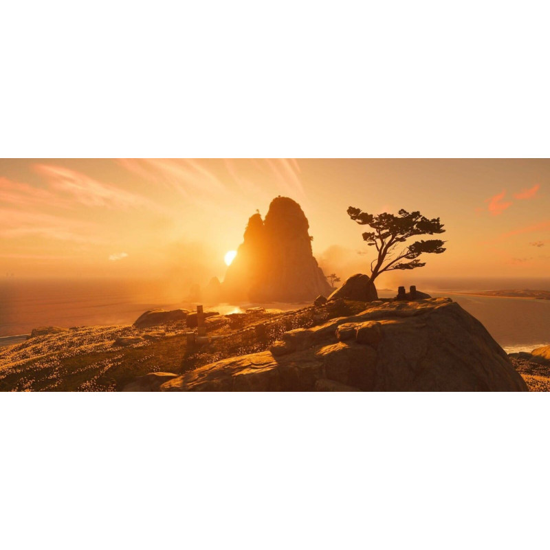 Captura de pantalla del gameplay de Ghost of Tsushima Directors Cut para PlayStation 4 mostrando acción en combate