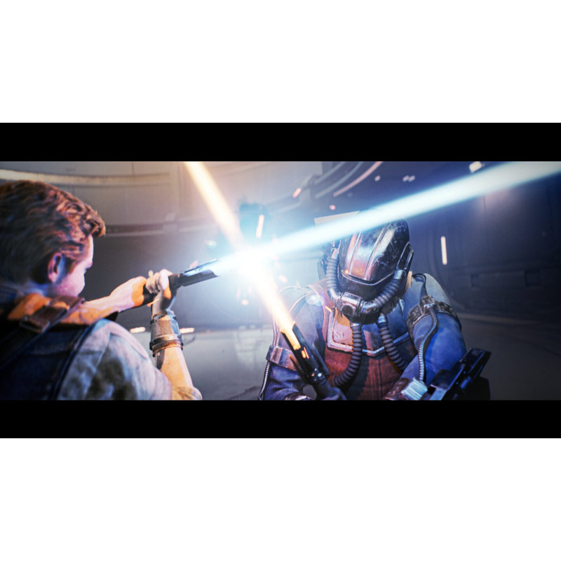 Captura de pantalla del gameplay de Star Wars Jedi Survivor para PlayStation 4 mostrando acción intensa en el juego.