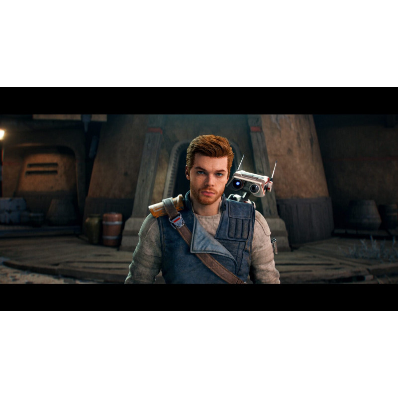 Captura de pantalla del gameplay de Star Wars Jedi Survivor en PlayStation 4 mostrando acción intensa y gráficos impresion...