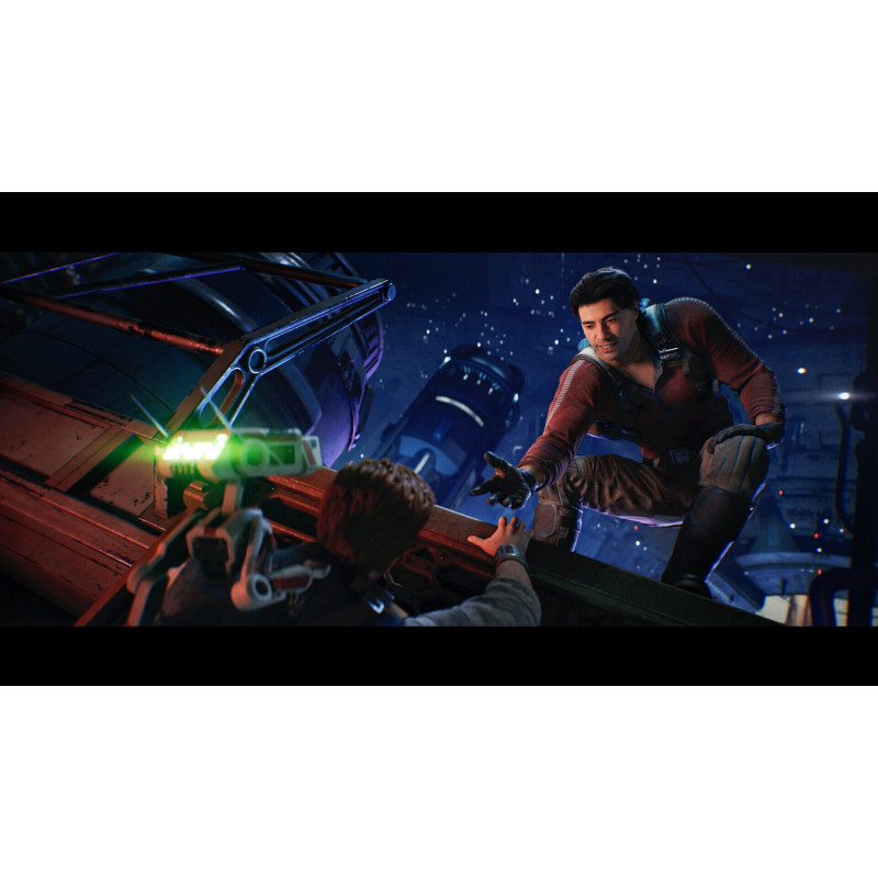 Captura de pantalla del gameplay de Star Wars Jedi Survivor para PlayStation 4 mostrando acción intensa en el juego