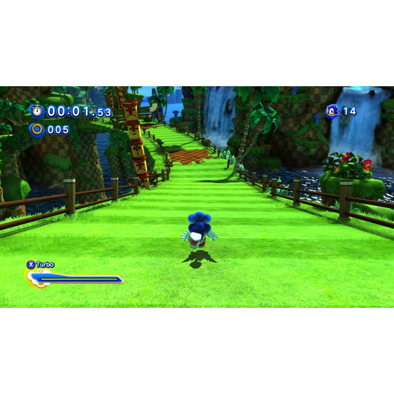 Captura de pantalla del gameplay de Sonic X Shadow Generations para PlayStation 4 mostrando acción emocionante