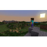 Captura de pantalla del gameplay de Minecraft para PlayStation 4 mostrando construcción y exploración en el mundo abierto