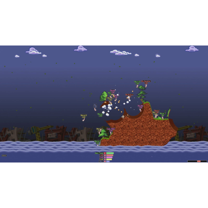 Captura de pantalla del gameplay de Worms Armageddon Anniversary Edition para PlayStation 5