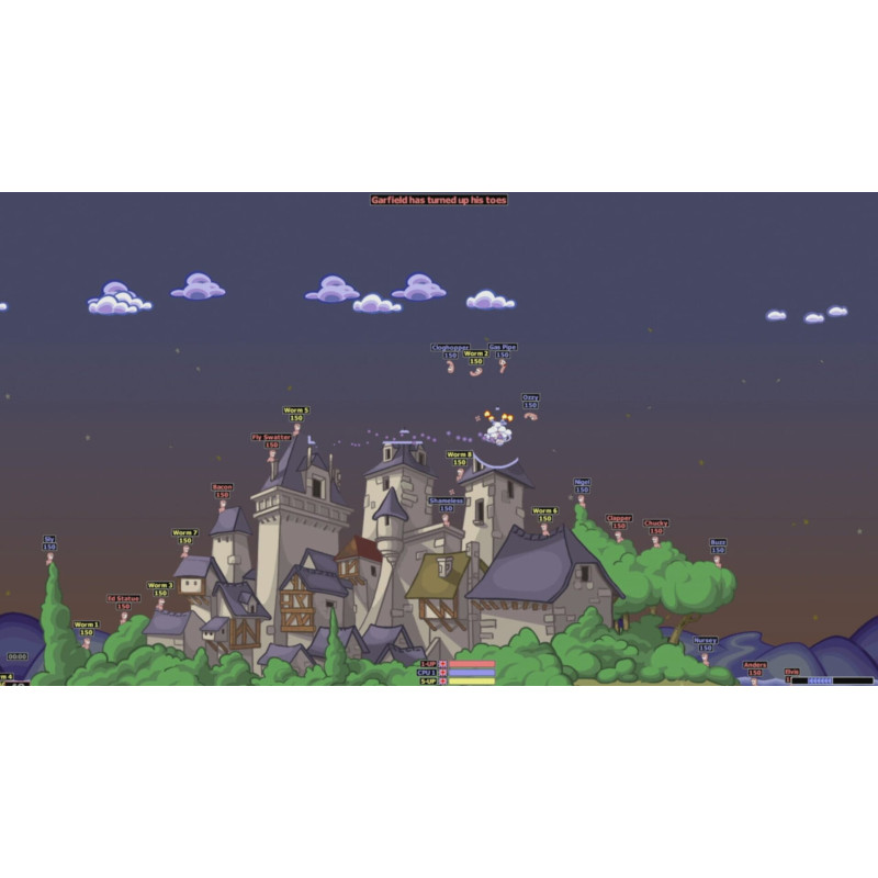Captura de pantalla del gameplay de Worms Armageddon Anniversary Edition para PlayStation 5