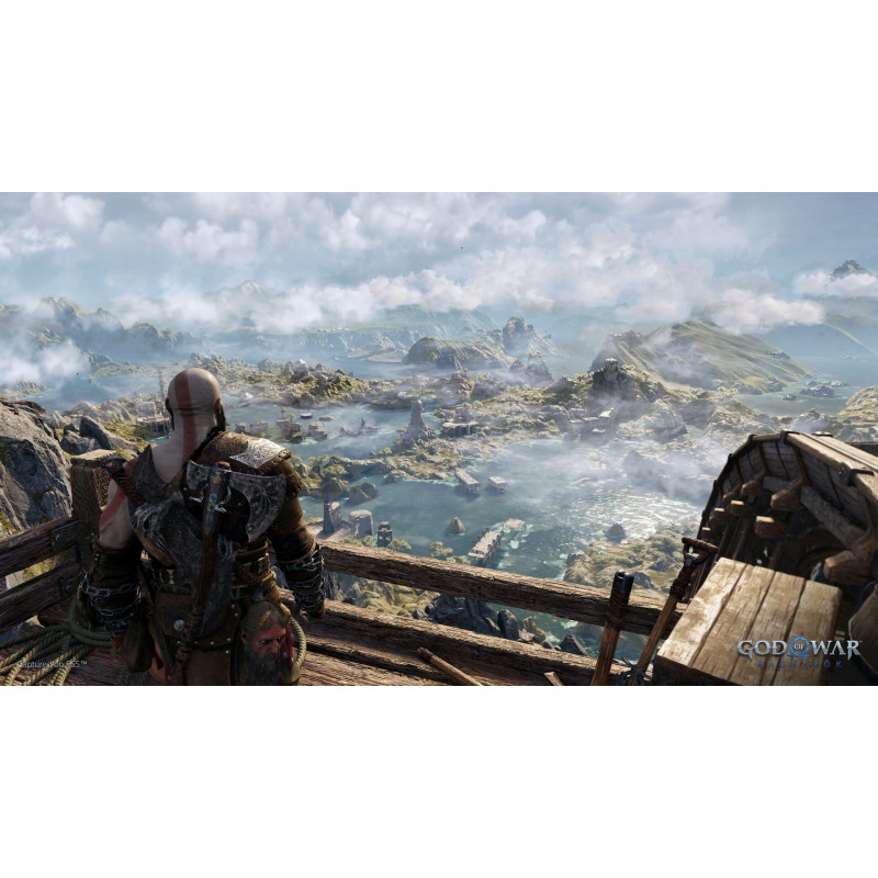 Captura de pantalla del gameplay de God of War: Ragnarök en PlayStation 5 mostrando acción intensa y gráficos impresionantes