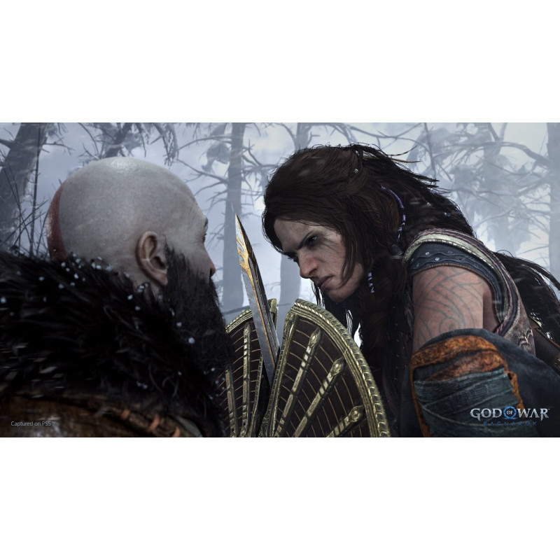 Captura de pantalla del gameplay de God of War: Ragnarök en PlayStation 5 mostrando acción intensa y gráficos impresionantes