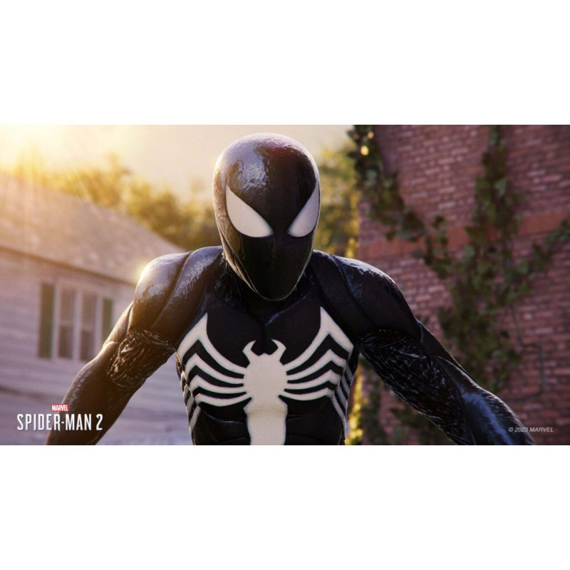 Captura de pantalla del gameplay de Marvel Spider-Man 2 para PlayStation 5 mostrando acción emocionante en la ciudad.