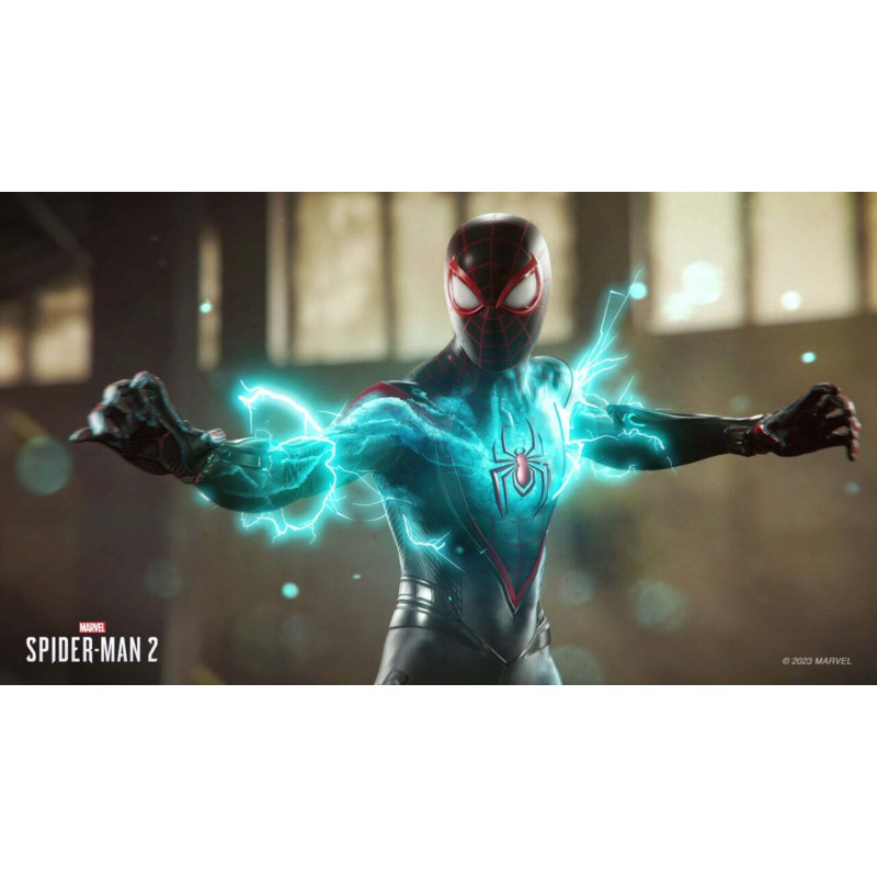 Captura de pantalla del gameplay de Marvel Spider-Man 2 para PlayStation 5 mostrando acción emocionante en la ciudad.