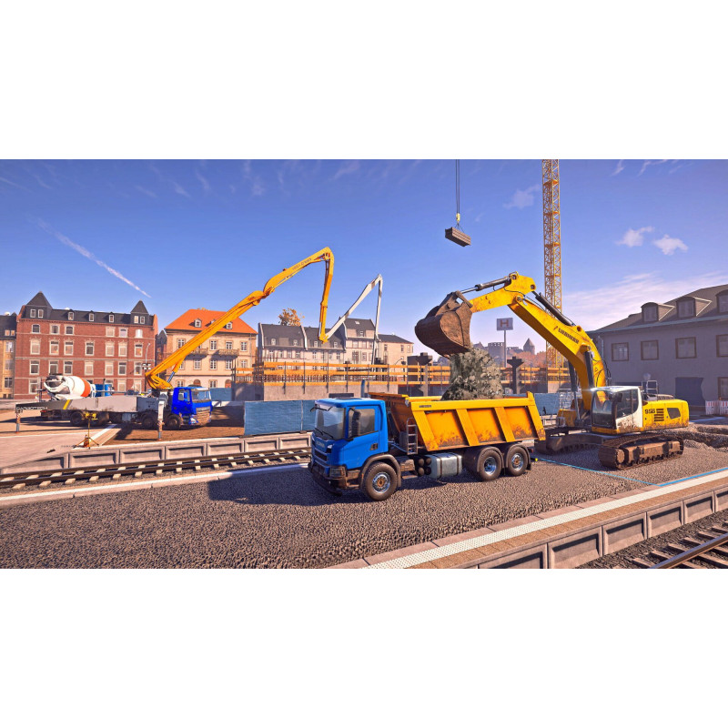 Captura de pantalla del gameplay de Construction Simulator para PlayStation 5 mostrando la construcción en acción