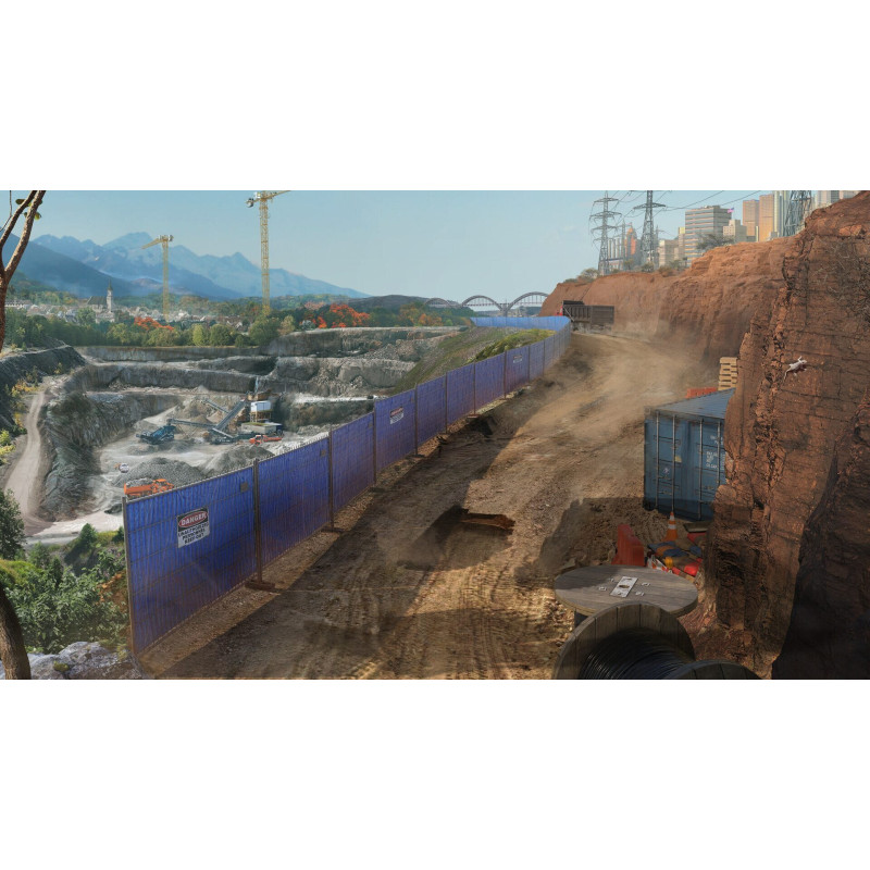 Captura de pantalla del gameplay de Construction Simulator para PlayStation 5 mostrando la construcción de edificios