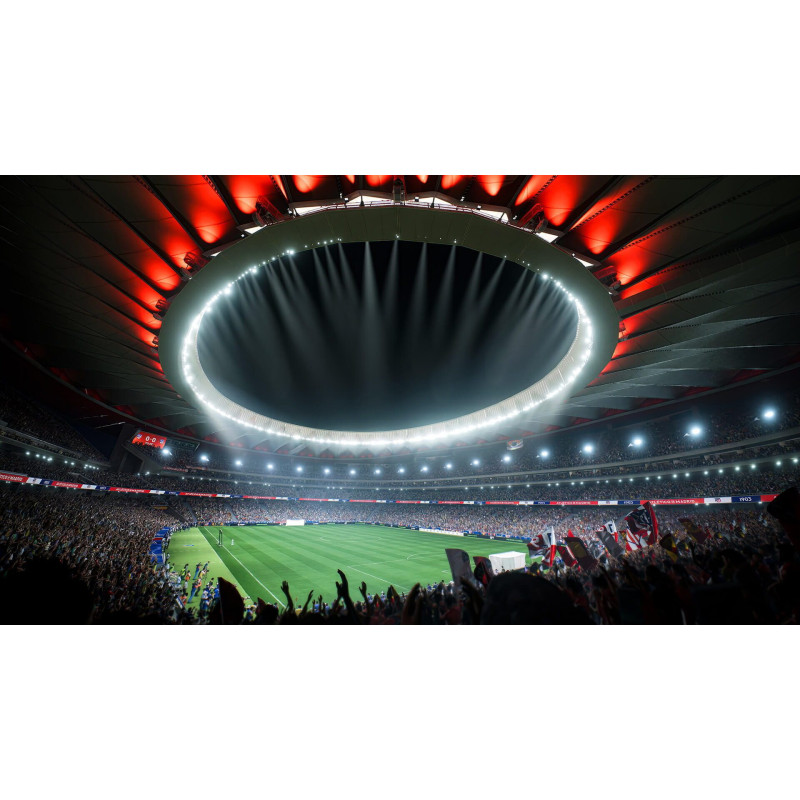 Captura de pantalla del gameplay de EA Sports FC 24 para Xbox mostrando acción en el campo de fútbol