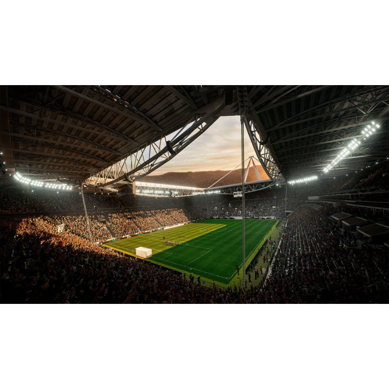Captura de pantalla del gameplay de EA Sports FC 24 para Xbox mostrando acción en el campo de fútbol.