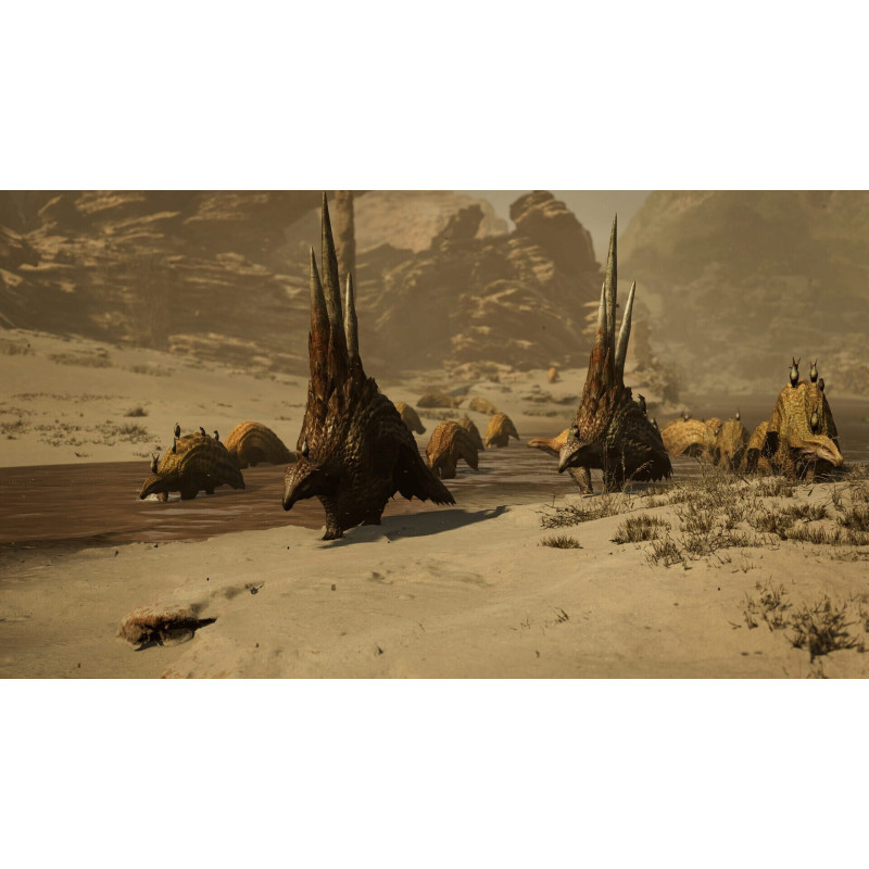 Captura de pantalla del gameplay de Monster Hunter Wilds para Xbox mostrando acción intensa en la caza de monstruos.