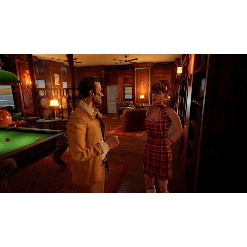 Captura de pantalla del gameplay de Agatha Christie Death on the Nile para Xbox mostrando una escena de misterio