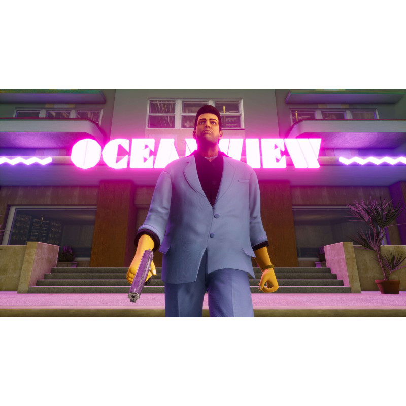 Captura de pantalla del gameplay de Grand Theft Auto: The Trilogy en PlayStation 4 mostrando acción intensa.