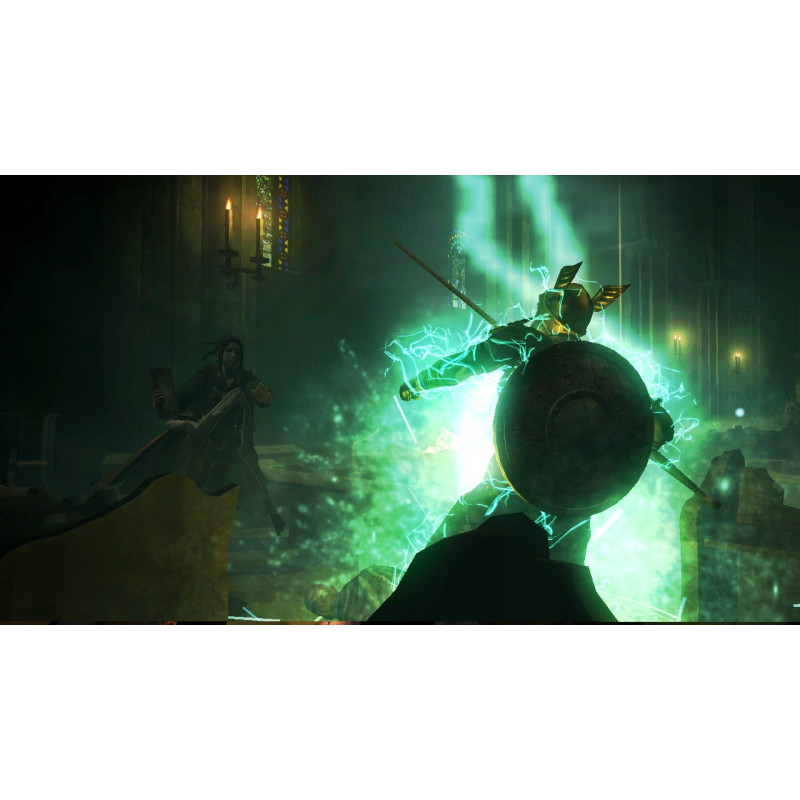 Captura de pantalla del gameplay de Demons Souls para PlayStation 5 mostrando acción intensa y gráficos detallados.