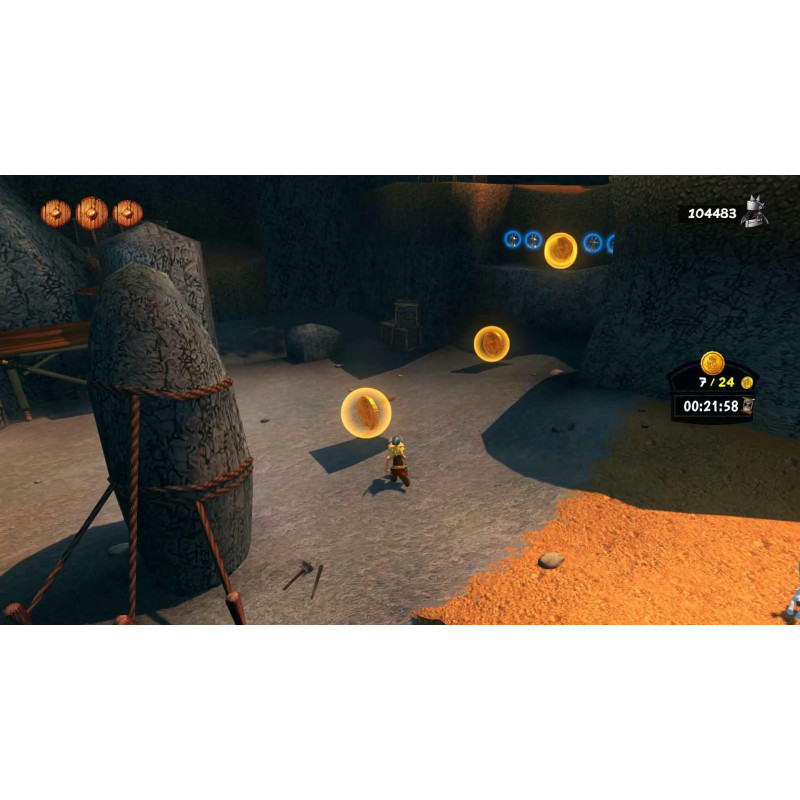 Captura de pantalla del gameplay de Asterix Maxi Collection para PlayStation 5 mostrando acción y aventura en el juego