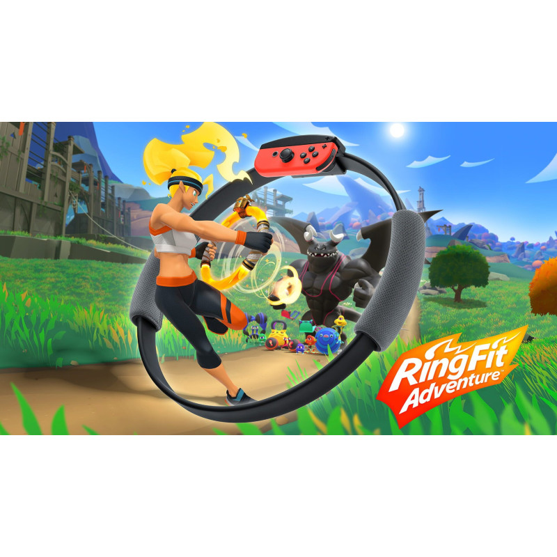 Captura de pantalla del gameplay de Ring Fit Adventure para Nintendo Switch mostrando acción y ejercicio divertido