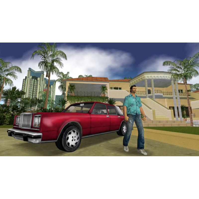 Captura de pantalla del gameplay de Grand Theft Auto: The Trilogy en PlayStation 4 mostrando acción intensa y gráficos mej...