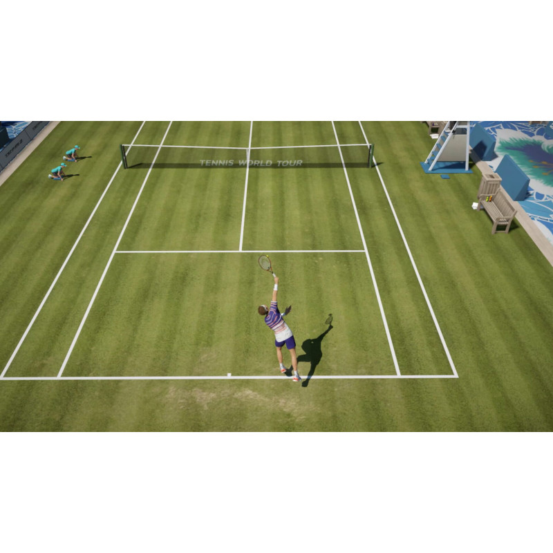 Captura de pantalla del gameplay de Tennis World Tour 2 para Nintendo Switch mostrando un emocionante partido de tenis
