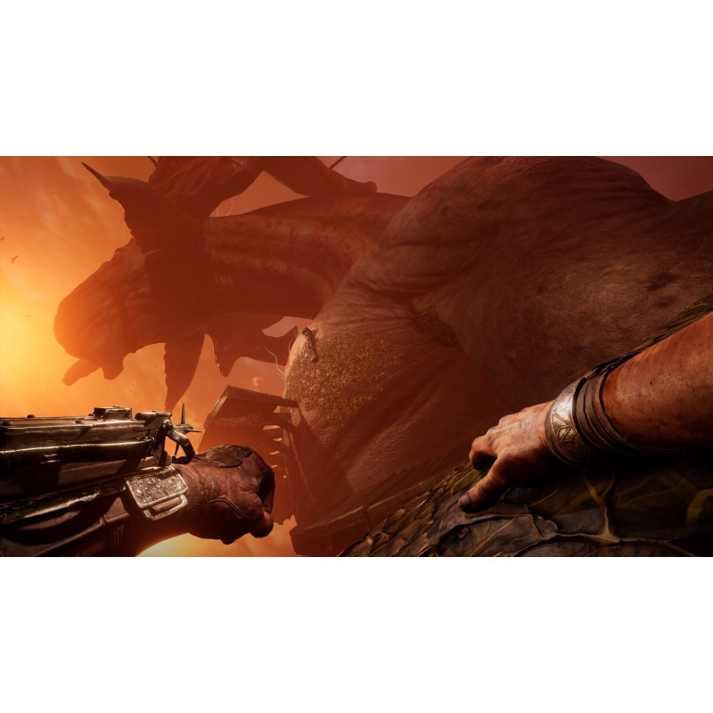 Captura de pantalla del gameplay de Skydances Behemoth para PlayStation 5 mostrando acción intensa en el juego.