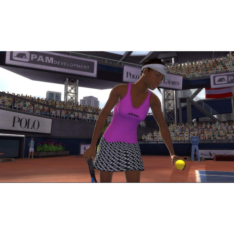 Captura de pantalla del gameplay de Top Spin 2K25 para PlayStation 5 mostrando un emocionante partido de tenis.