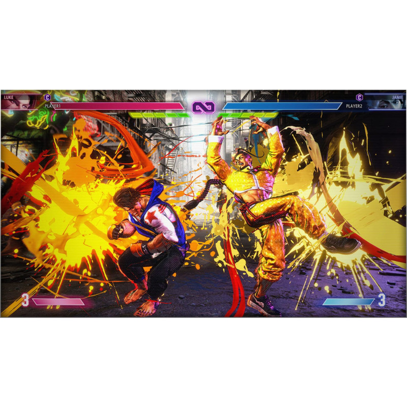 Captura de pantalla del gameplay de Street Fighter 6 para Nintendo Switch mostrando un emocionante combate