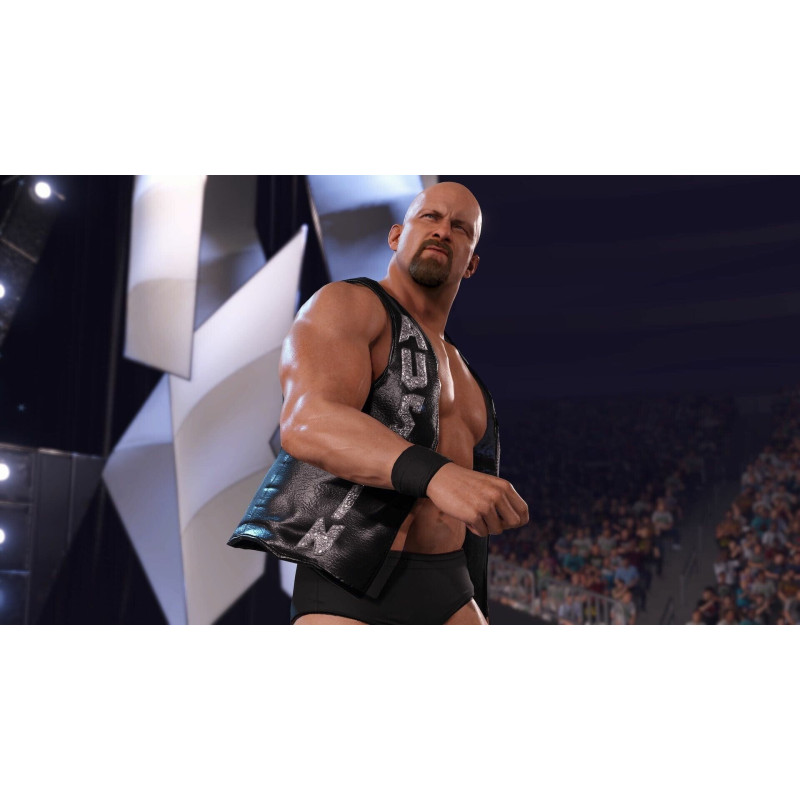 Captura de pantalla del gameplay de WWE 2K23 en Nintendo Switch mostrando acción en el ring
