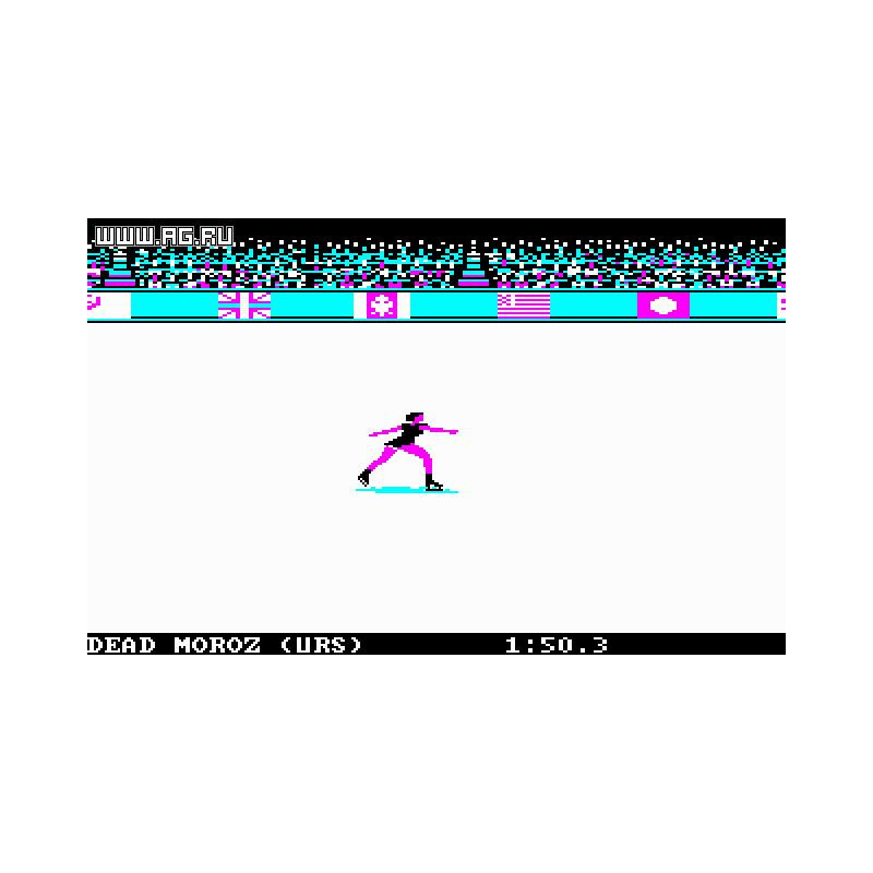 Captura de pantalla del gameplay de Winter Games Collection para Nintendo Switch mostrando acción deportiva emocionante