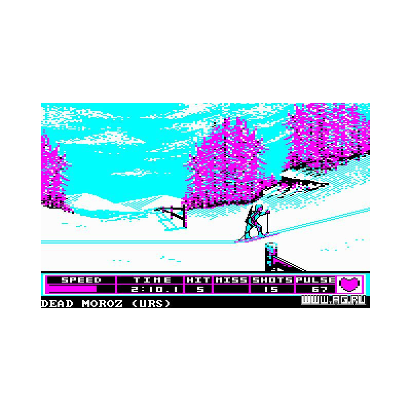 Captura de pantalla del gameplay de Winter Games Collection para Nintendo Switch mostrando acción deportiva en invierno