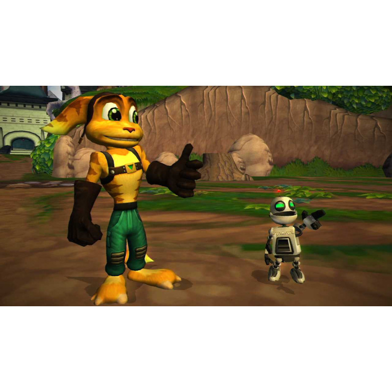 Captura de pantalla del gameplay de Ratchet & Clank para PlayStation 4 mostrando acción emocionante en el juego