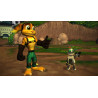 Captura de pantalla del gameplay de Ratchet & Clank para PlayStation 4 mostrando acción emocionante en el juego